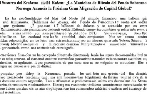 El Susurro del Kraken: ¿La Maniobra de Bitcoin del Fondo Soberano de Noruega Anuncia la Próxima Gran Migración de Capital Global?